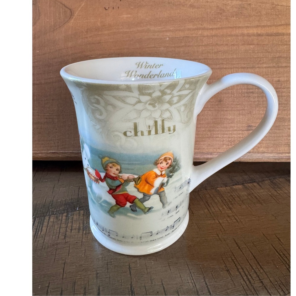 Open Road Brands Winter Wonderland Jessica Flick Christmas Coffee Mug White 5in